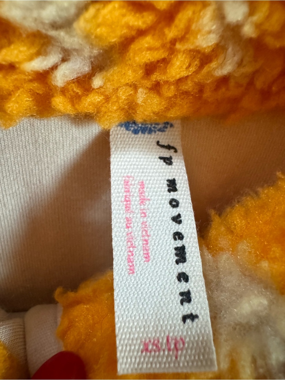 FP- movement Hit the slopes printed Orange Fleece Button-Up Sweater Jacket - Picture 2 of 6